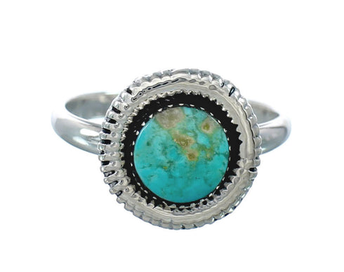 Navajo Genuine Sterling Silver Turquoise Ring Size 7 JX130785